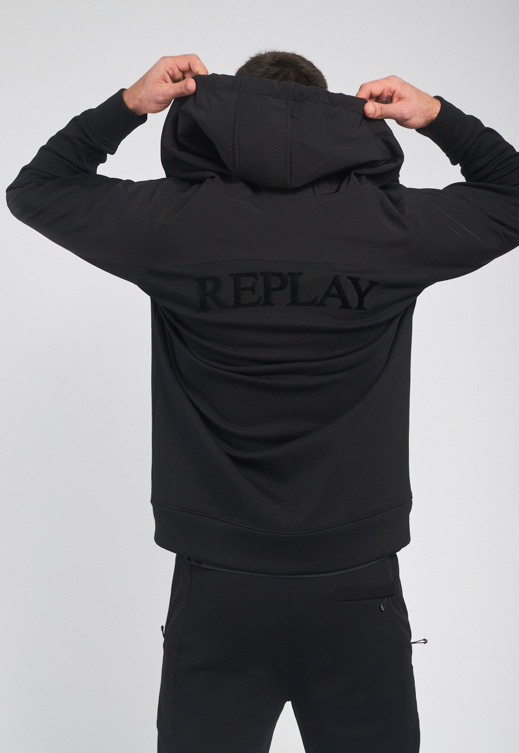 סווטשירט קפוצ'ון מרוכסן גברים - Replay