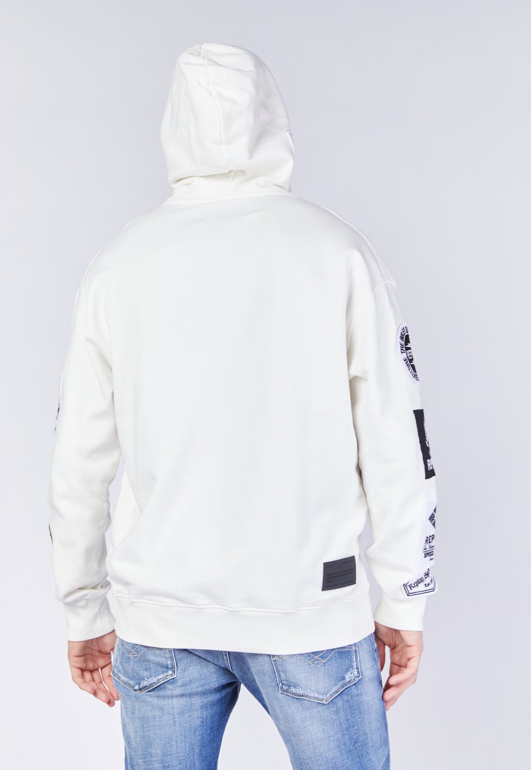 סווטשירט קפוצ'ון R פאץ' גברים - Replay