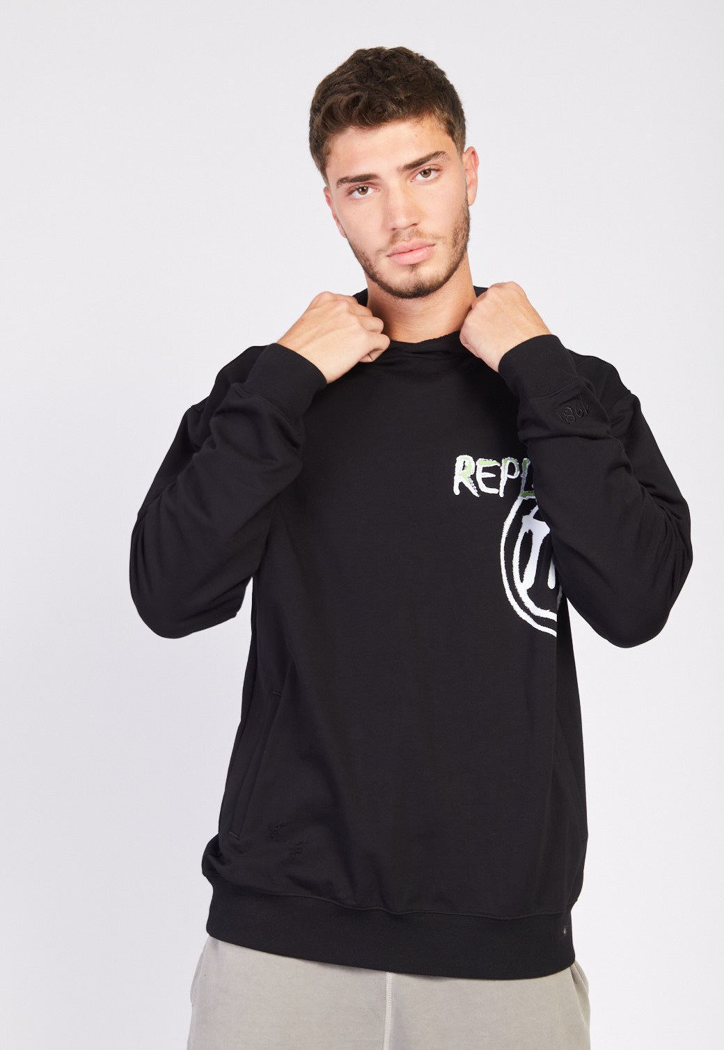 סווטשירט קפוצ'ון טרי רואו גברים - Replay