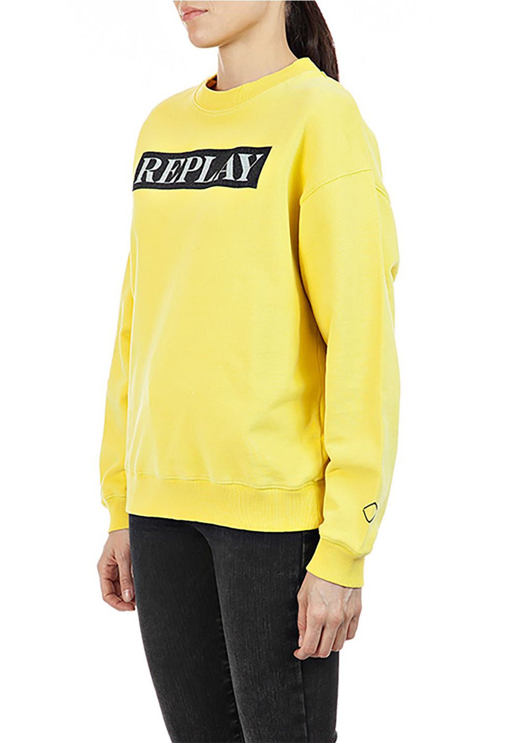 סווטשירט לוגו גדול בחזה נשים - Replay