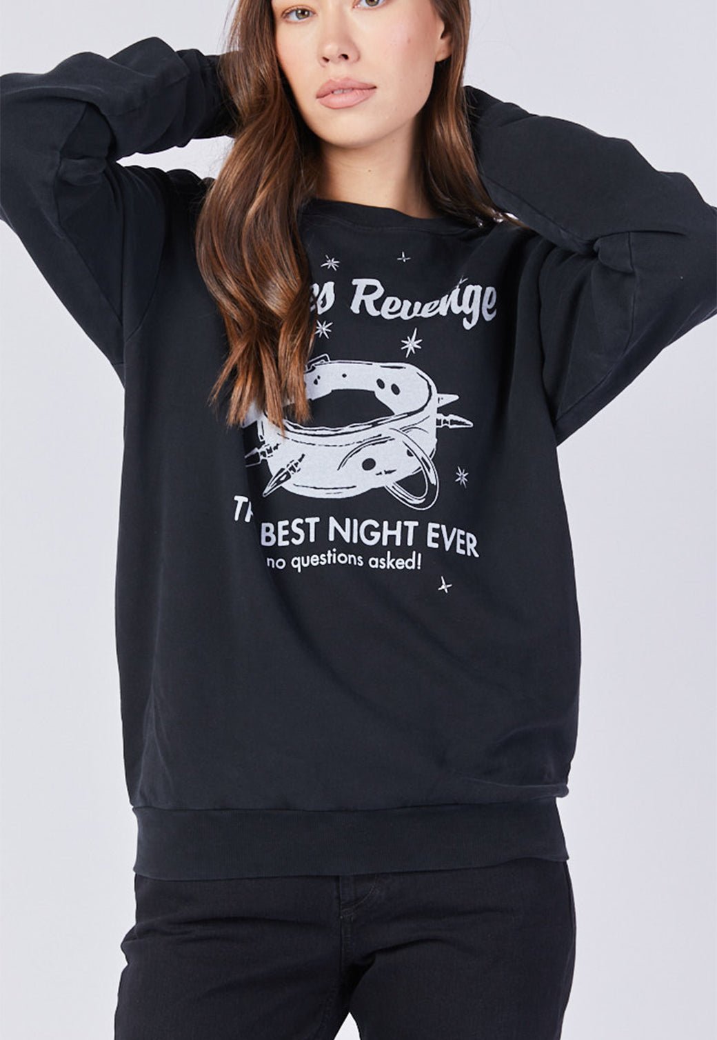 סווטשירט עם הדפס רצועה נשים - Replay