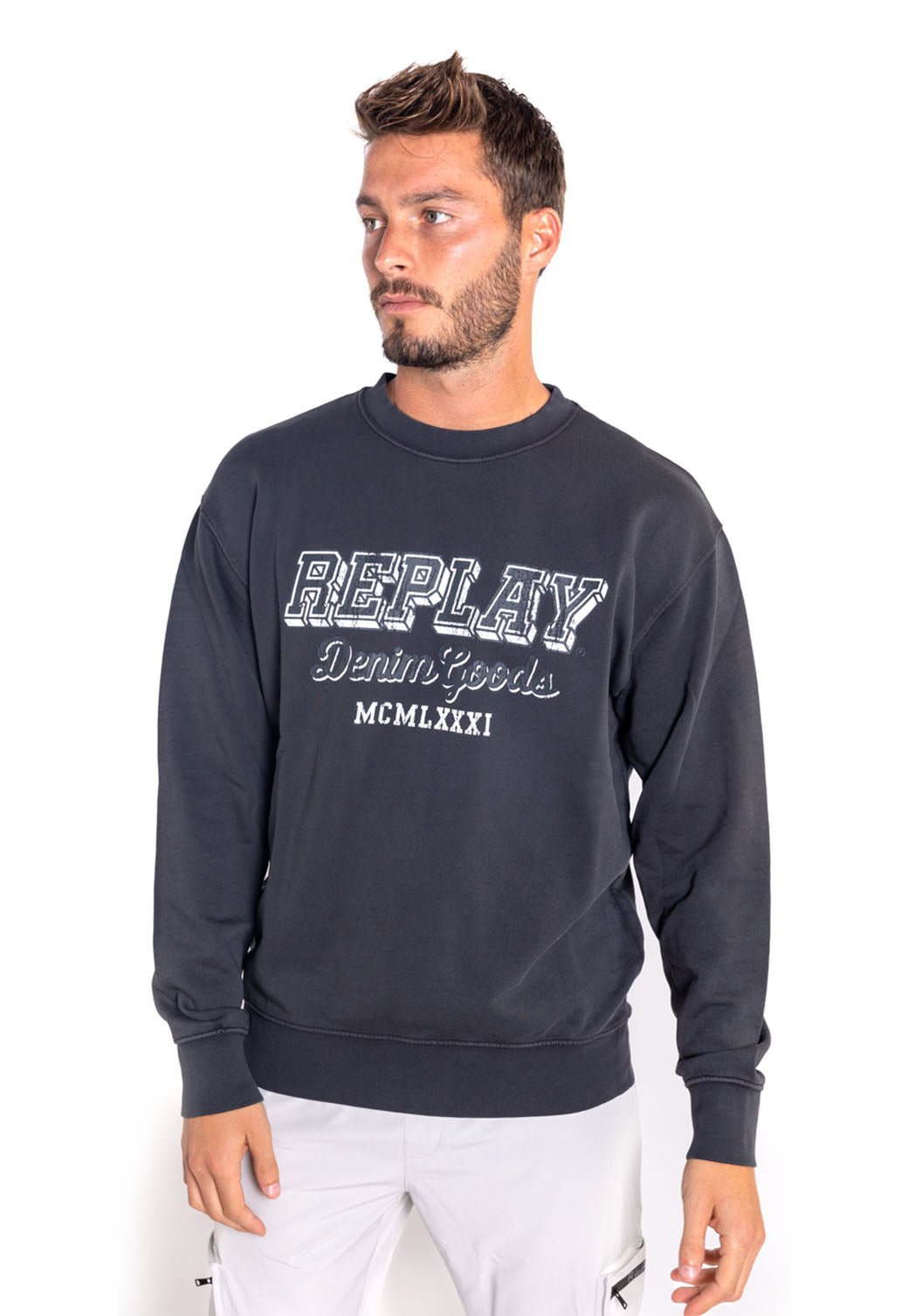 סווטשירט עם לוגו גברים - Replay