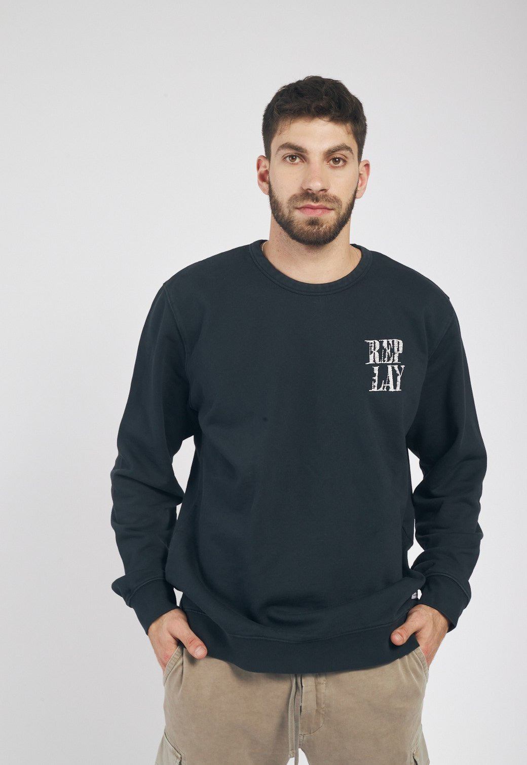 סווטשירט עם לוגו גברים - Replay