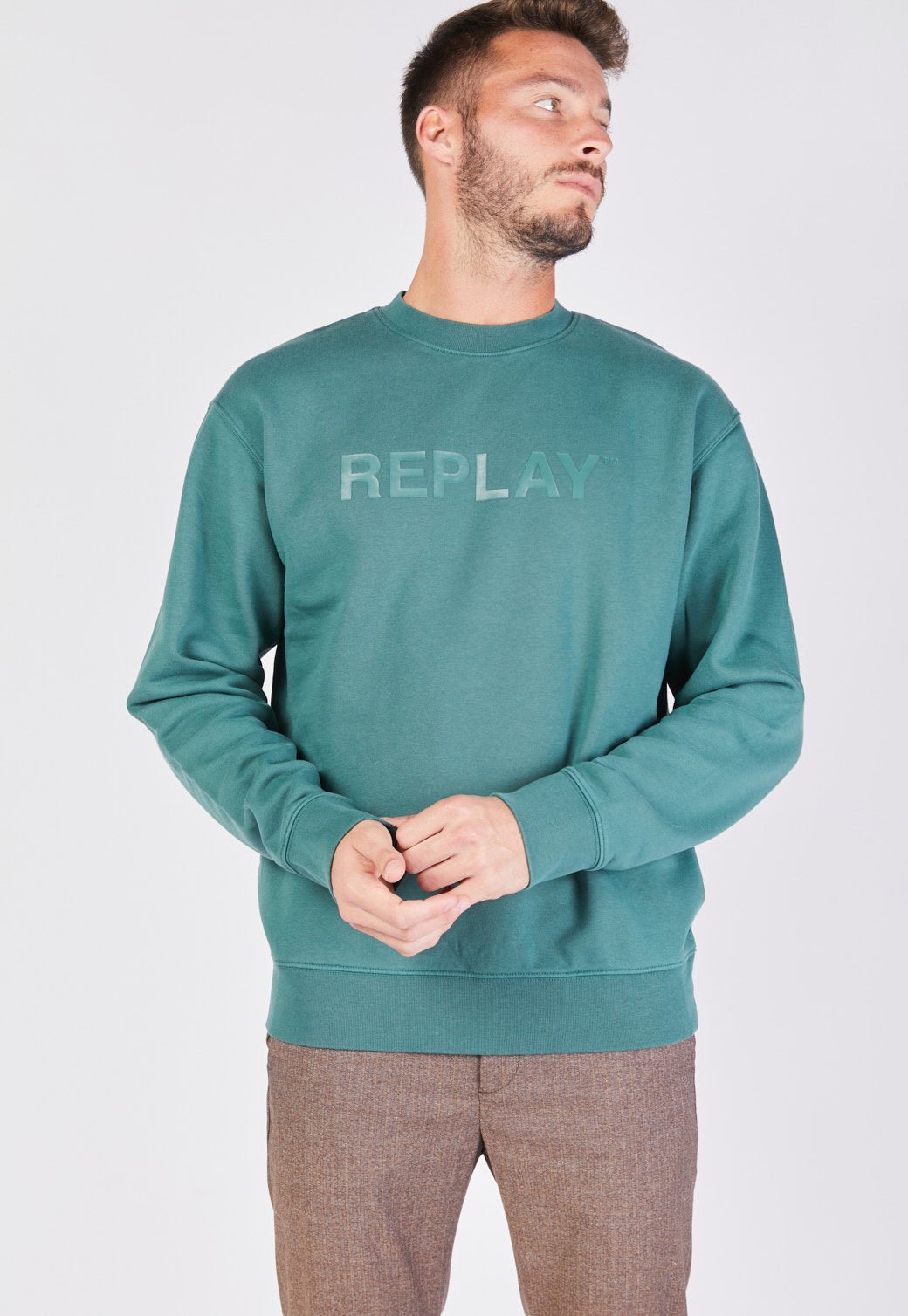 סווטשירט עם לוגו גברים - Replay