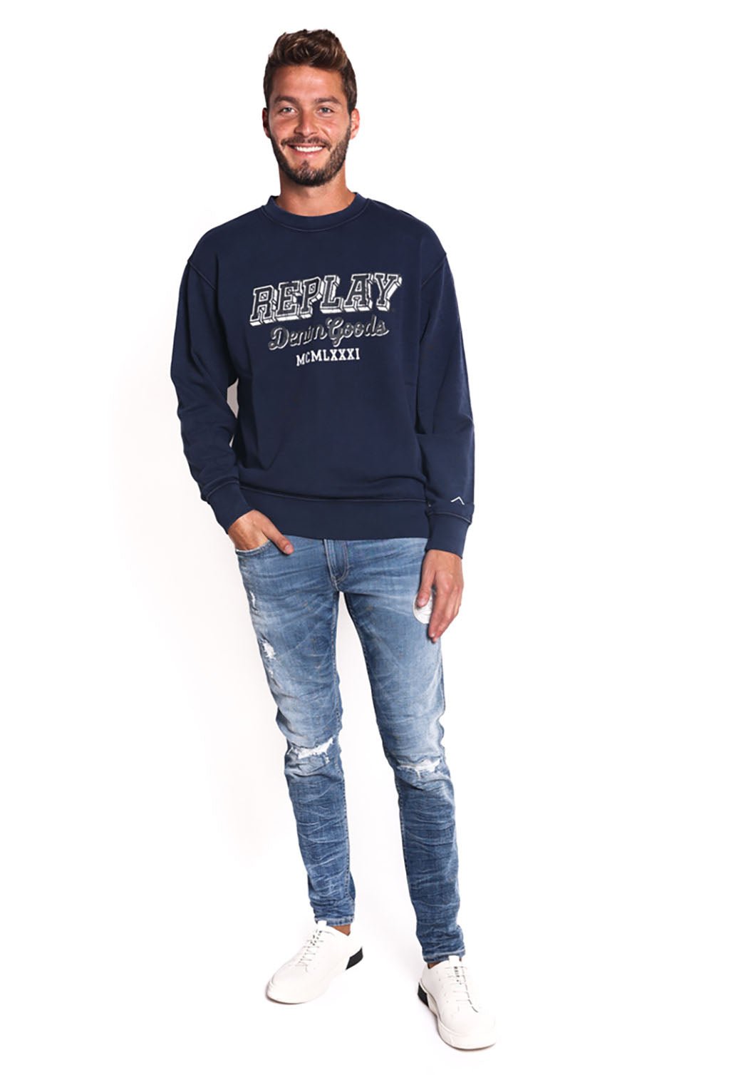 סווטשירט עם לוגו גברים - Replay