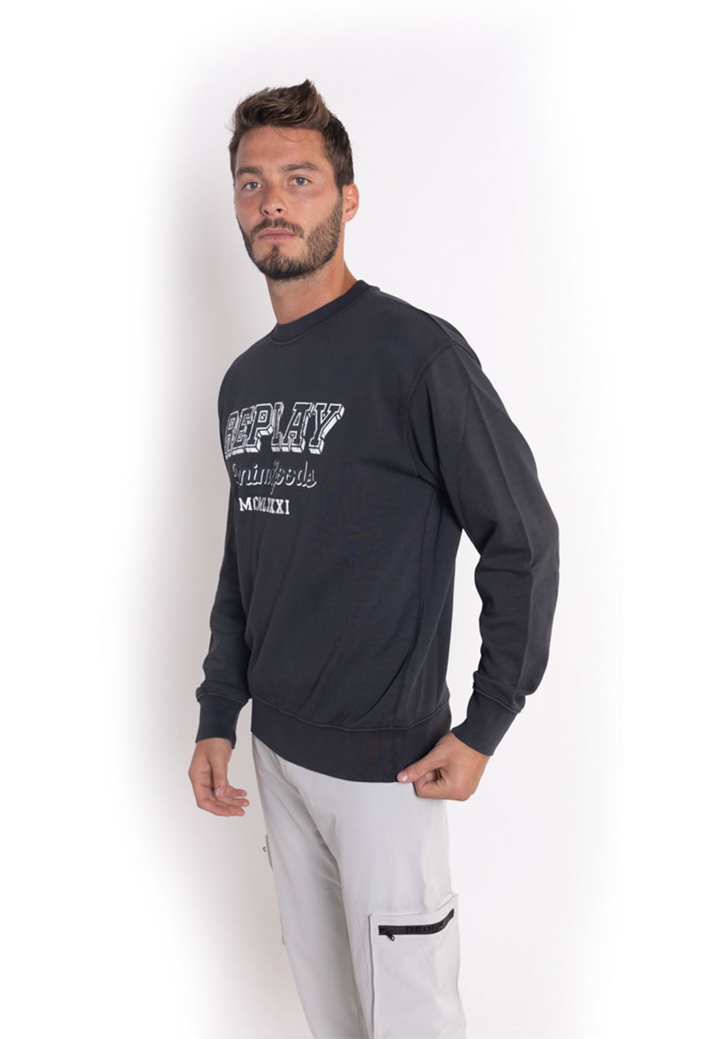 סווטשירט עם לוגו גברים - Replay