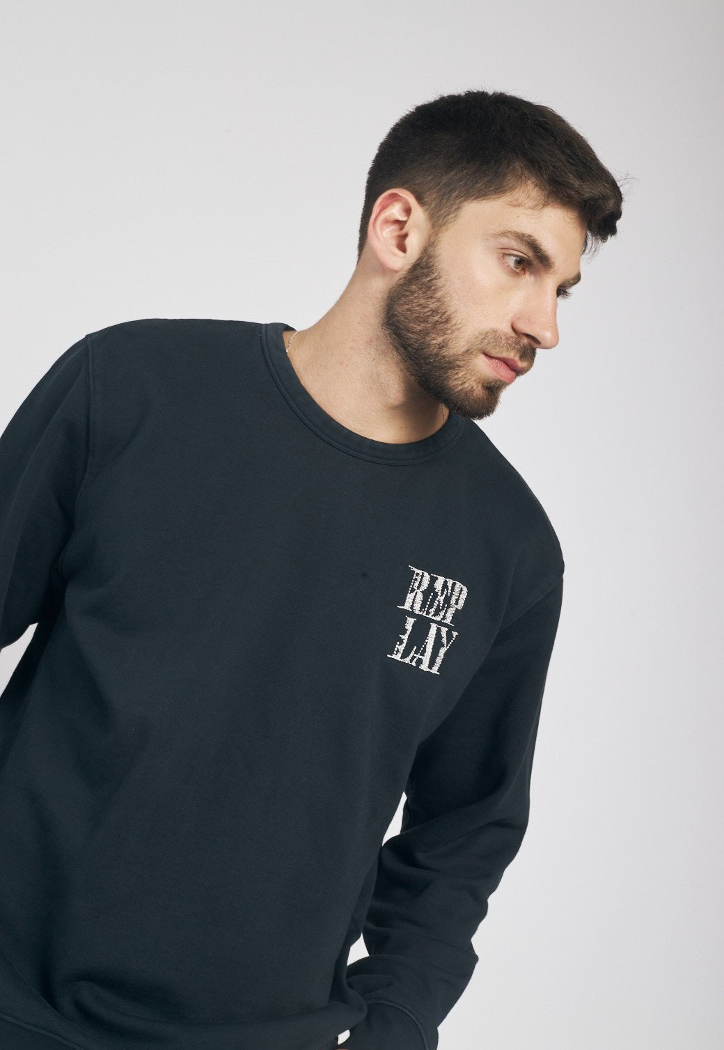 סווטשירט עם לוגו גברים - Replay