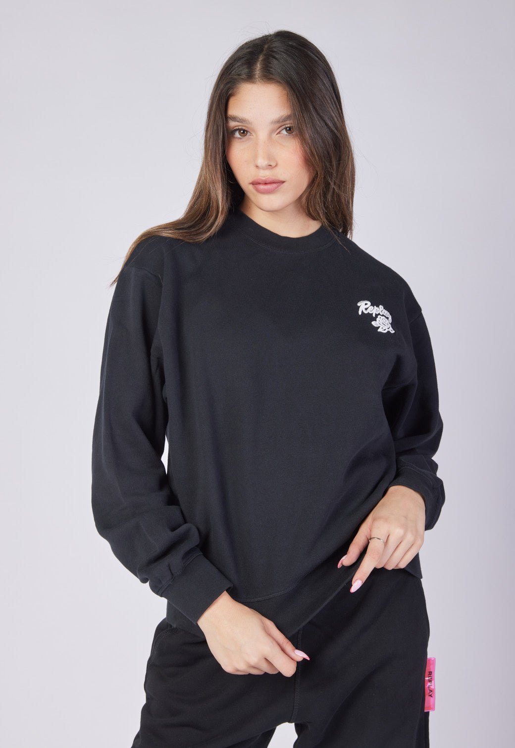 סווטשירט עם לוגו נשים - Replay