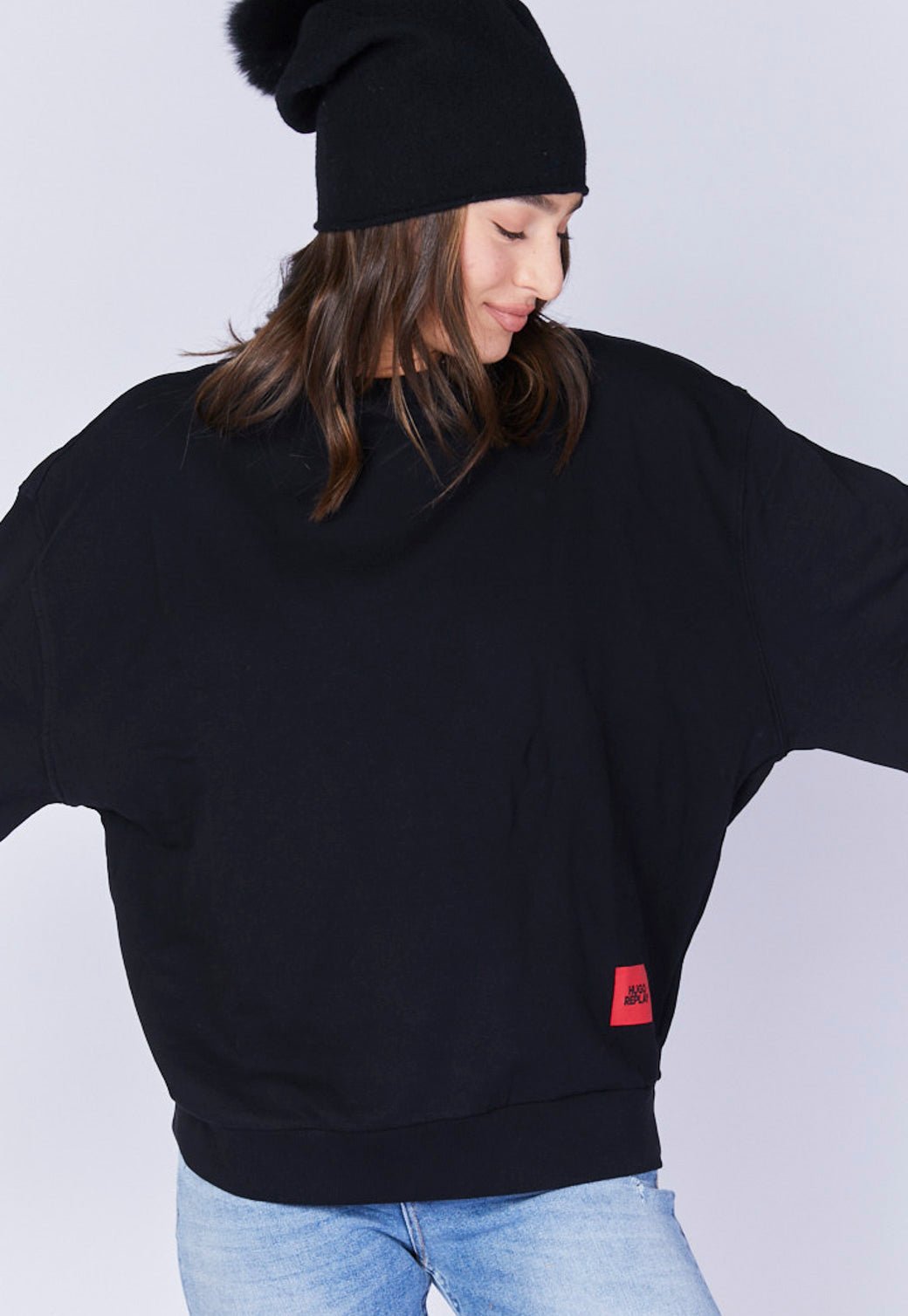 סווטשירט עם לוגו נשים מקולקציית REPLAY X HUGO - Replay