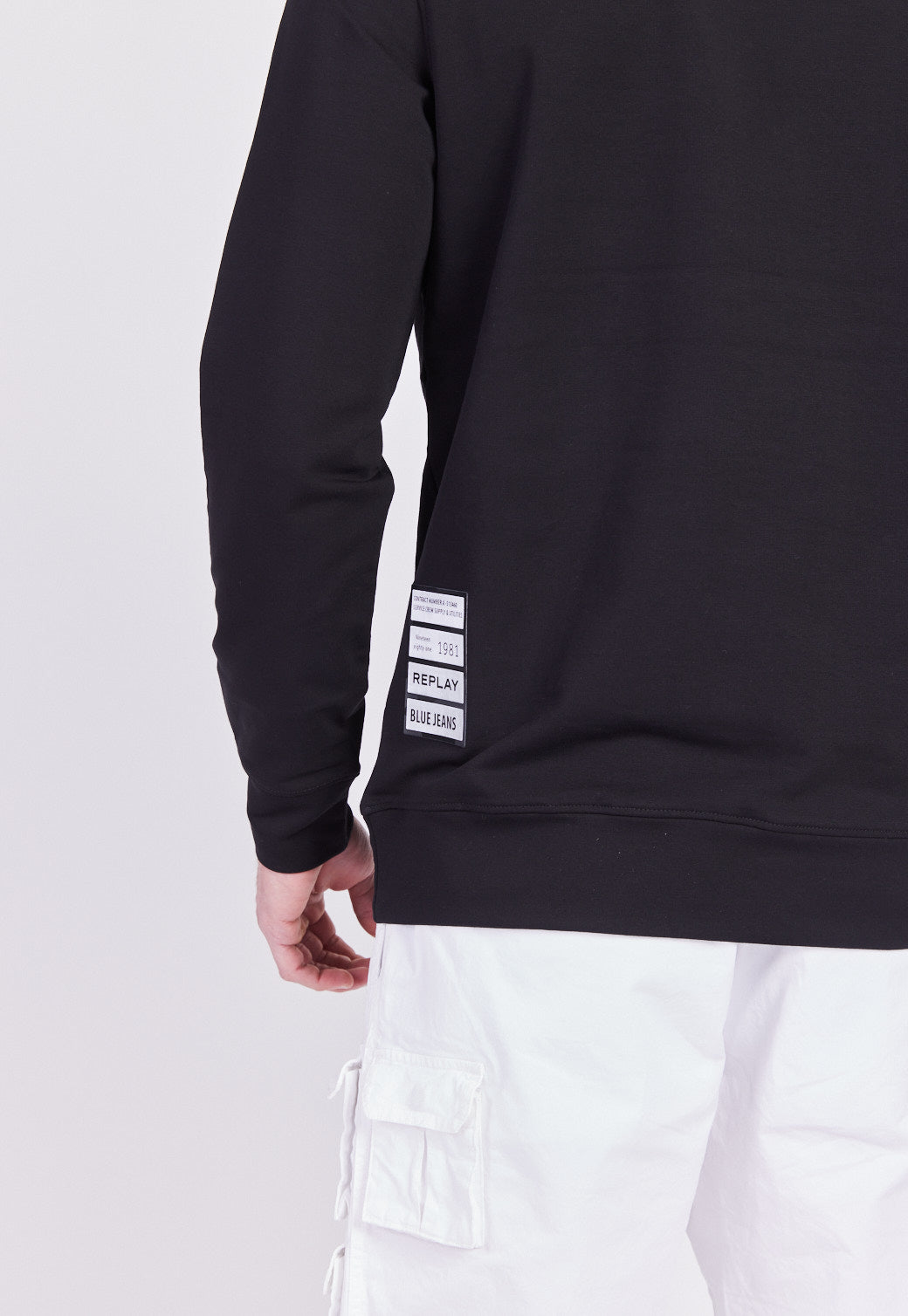 סווטשירט טרי עם לוגו זרוע גברים - Replay