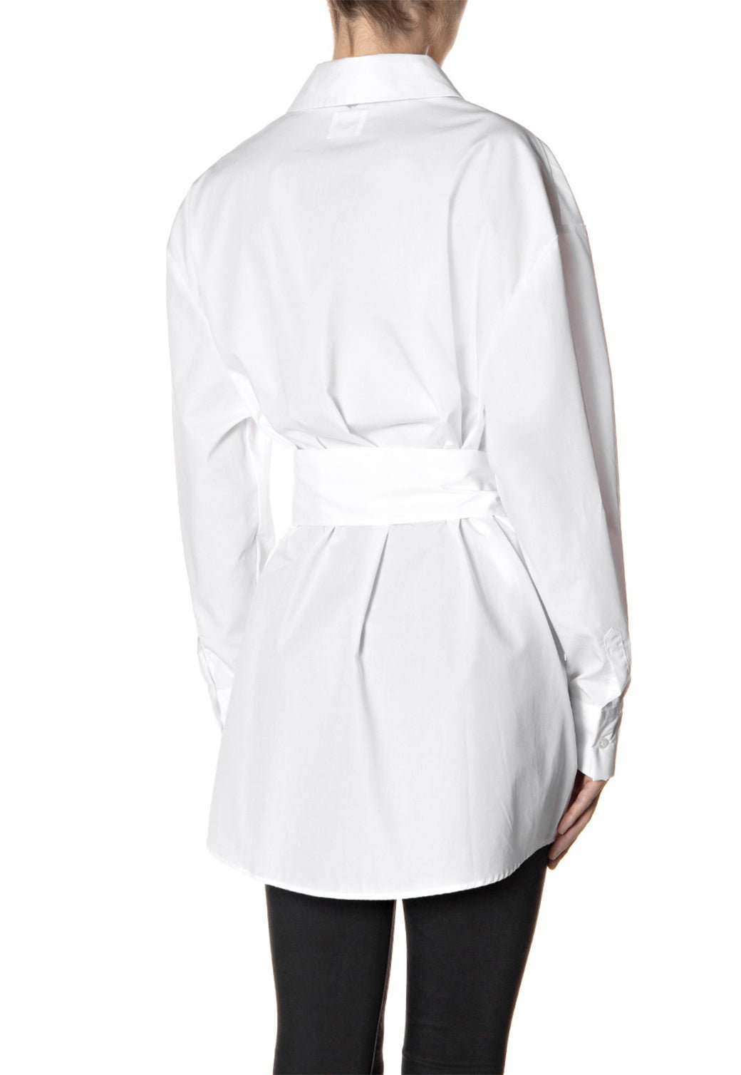 חולצה מכופתרת עם קשירה במותן נשים - Replay