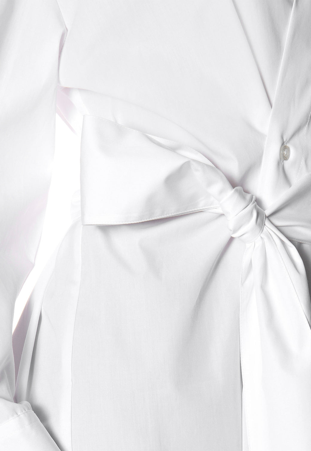 חולצה מכופתרת עם קשירה במותן נשים - Replay