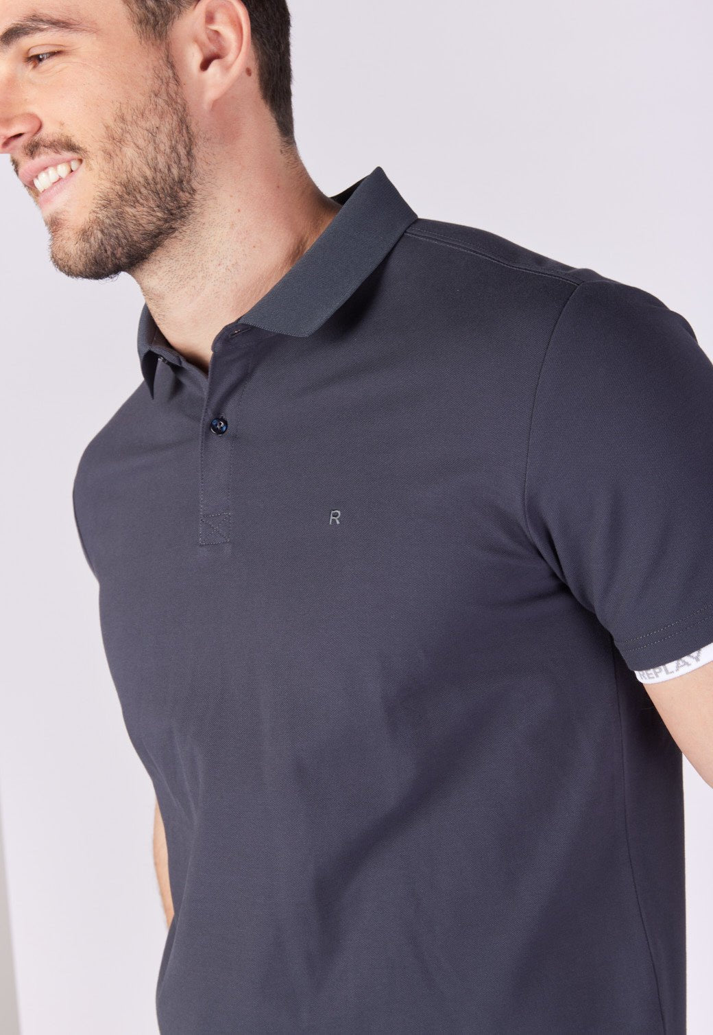 חולצת פולו פיקה קצרה גברים - Replay
