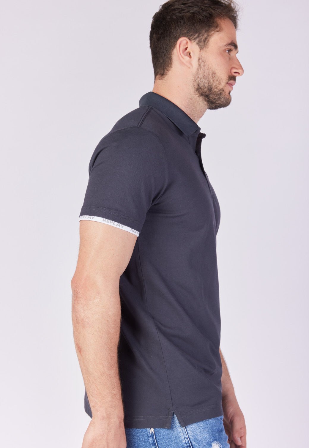 חולצת פולו פיקה קצרה גברים - Replay