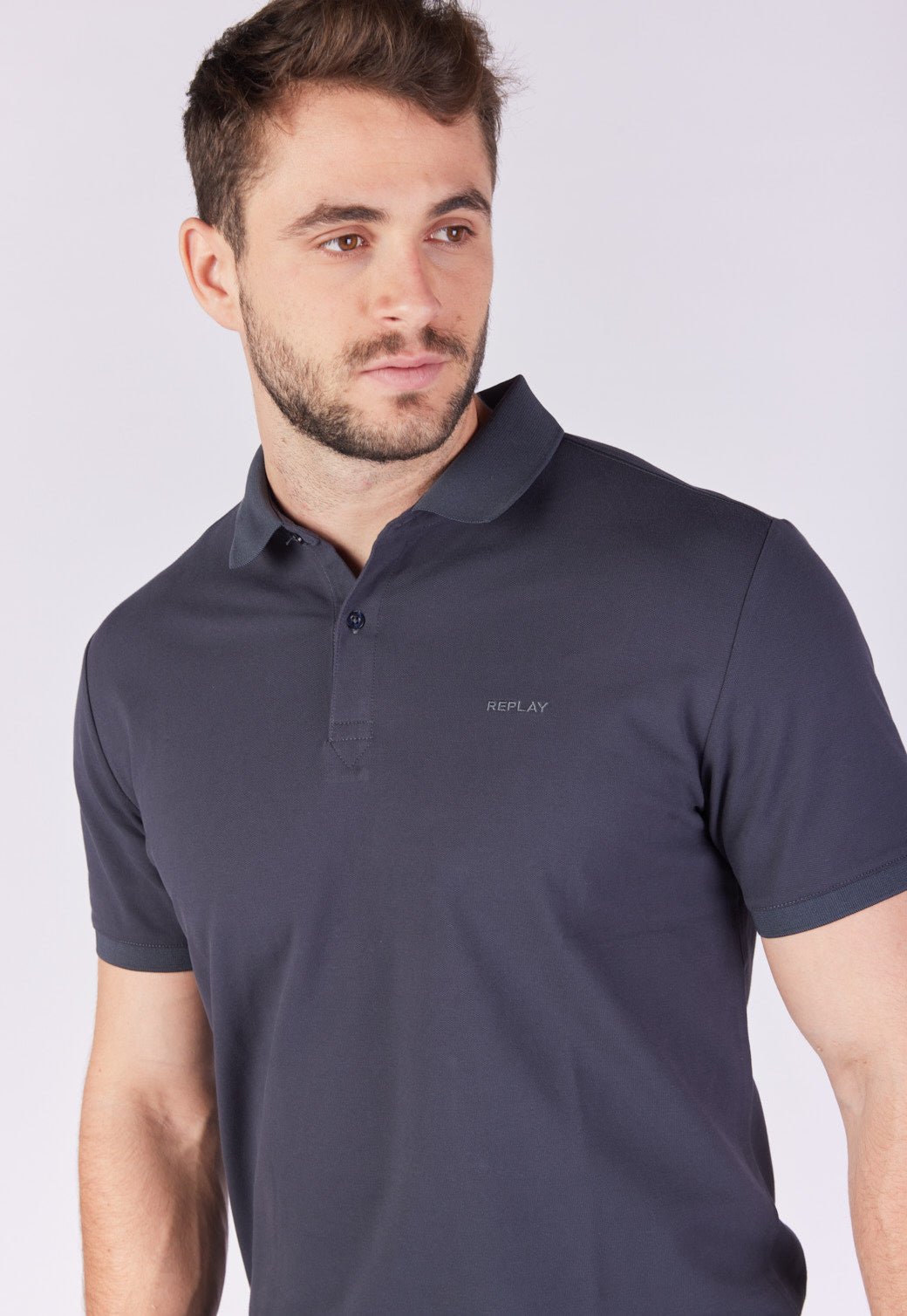 חולצת פולו פיקה קצרה גברים - Replay