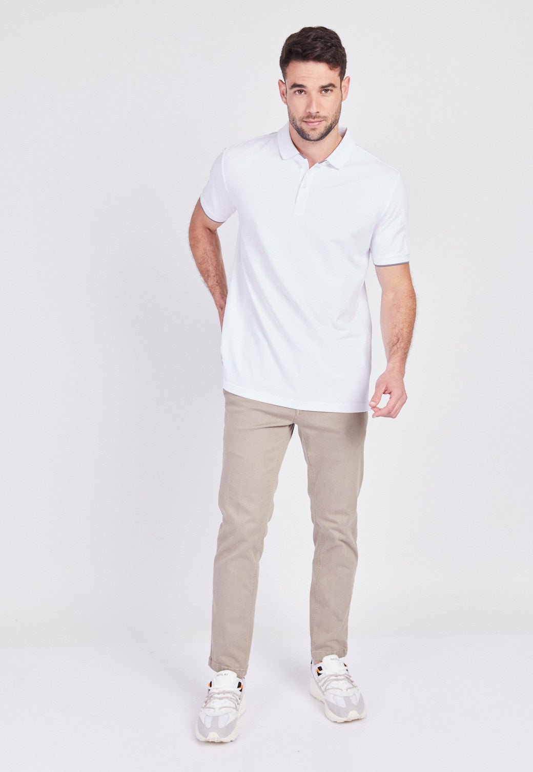 חולצת פולו פיקה קצרה גברים - Replay