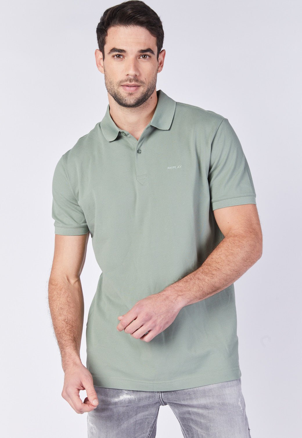 חולצת פולו פיקה קצרה גברים - Replay