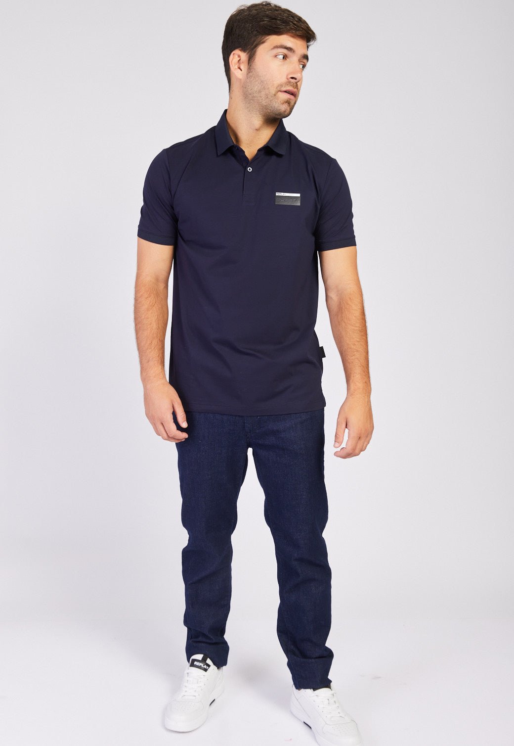 חולצת פולו קצרה מרצרייז גברים - Replay