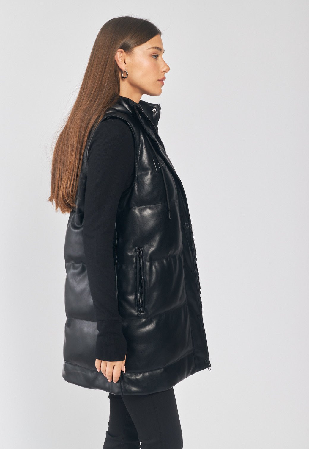 וסט פאפר דמוי עור נשים - Replay