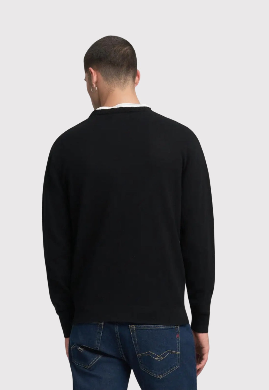 סווטשרט לגברים בצבע שחור