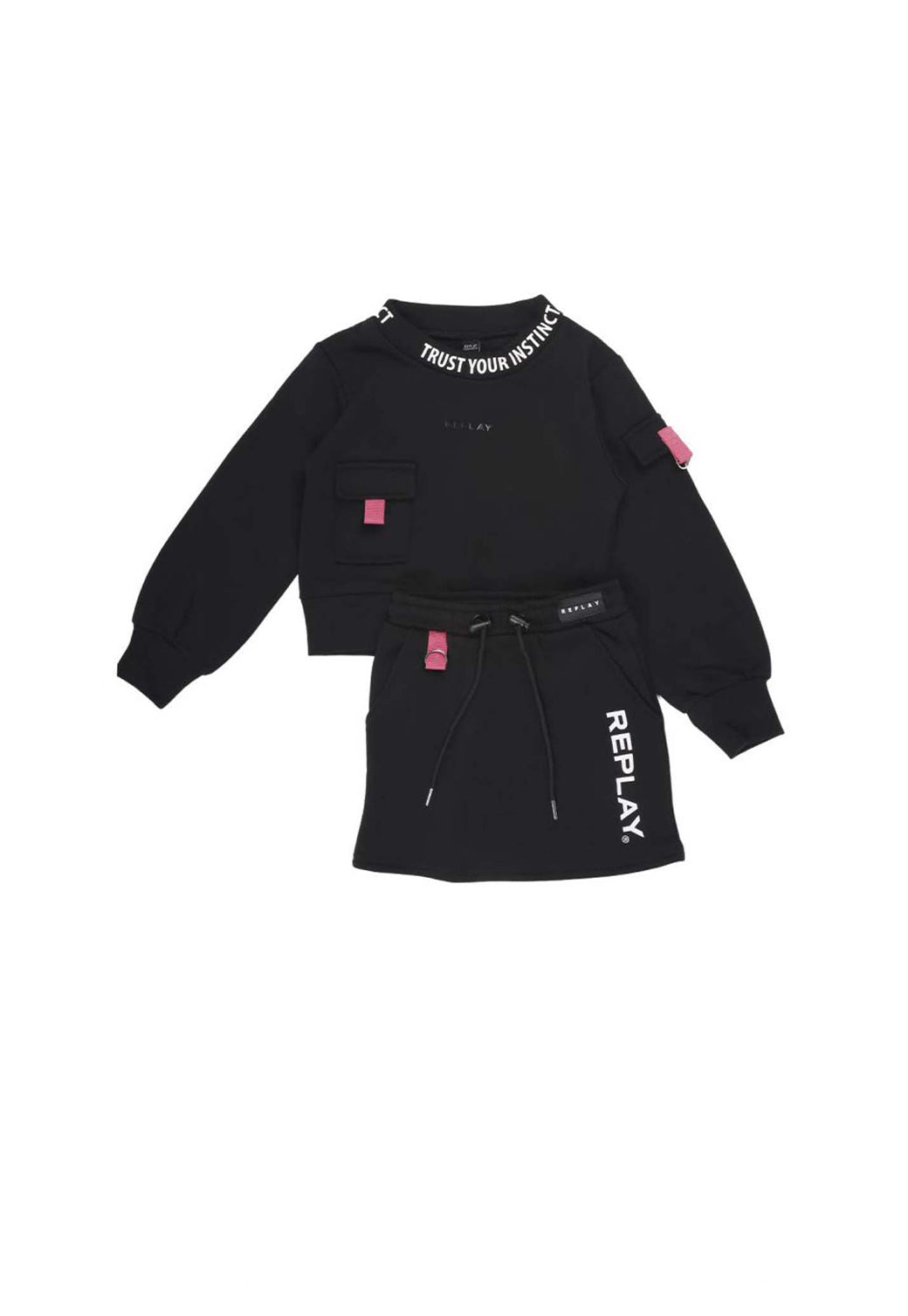 GIRLS TOP&SKIRT SUIT 21153803J BLACK 99