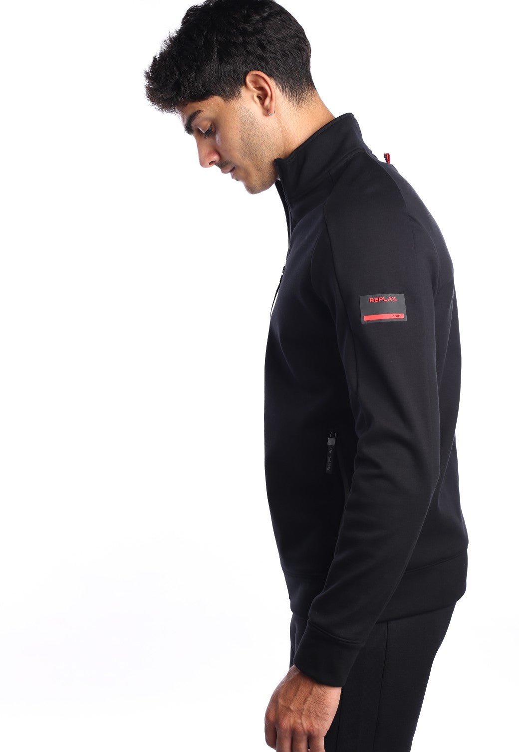 ג'קט בטנת וולור פנימית ארוך לוגו צד שמאל | גברים BLACK / L