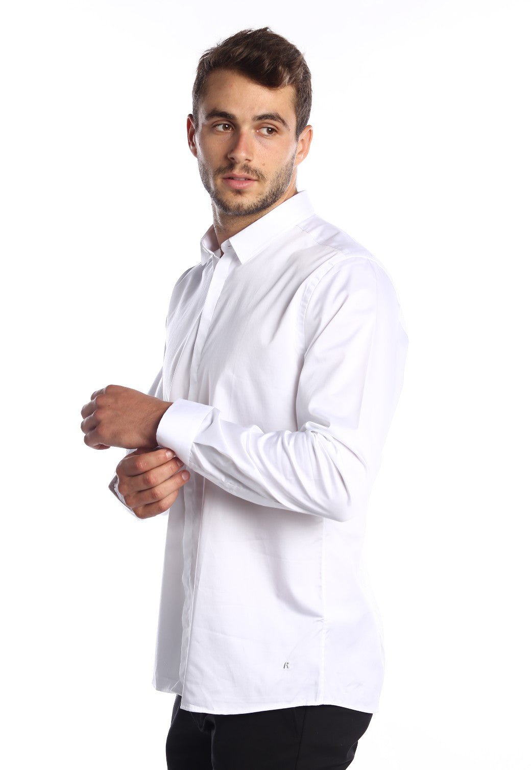 חולצה מכופתרת Slim Fit | גברים WHITE / L