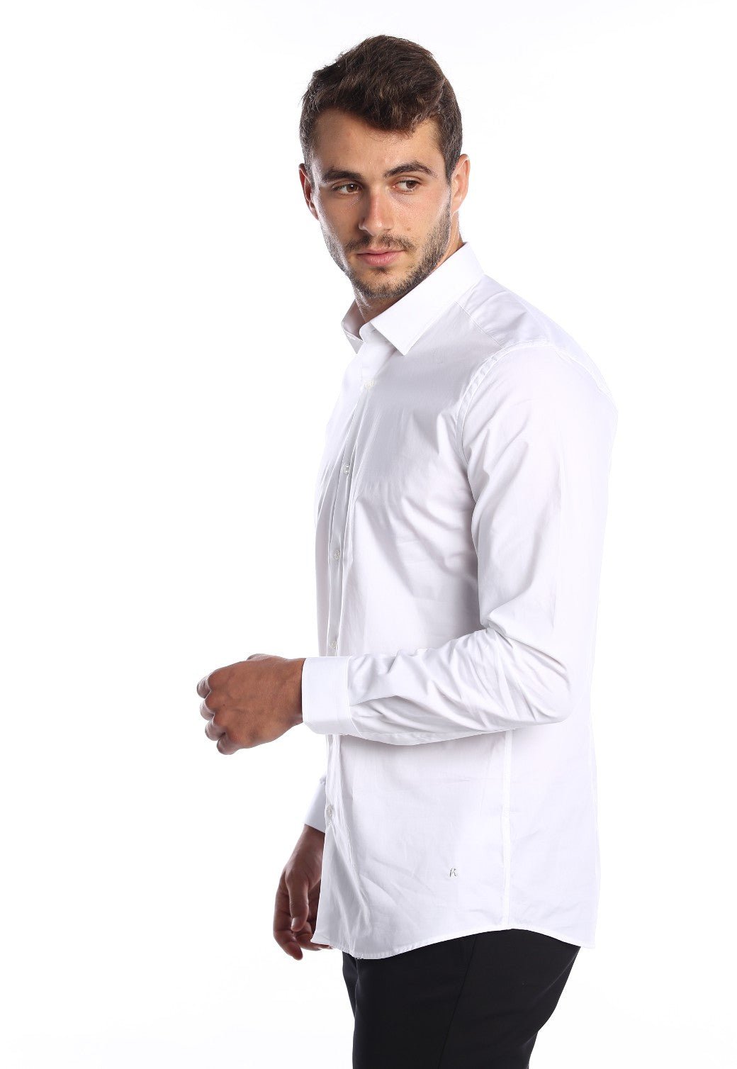 חולצה מכופתרת Slim Fit | גברים WHITE / L