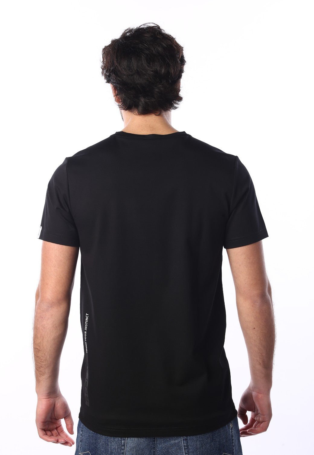 טי שירט קצרה עם הדפס לוגו | גברים BLACK / L