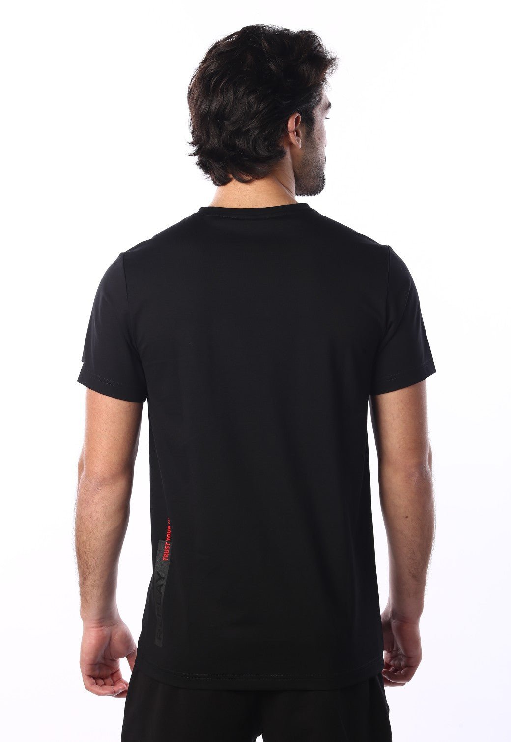 טי שירט קצרה עם הדפס לוגו | גברים BLACK / L