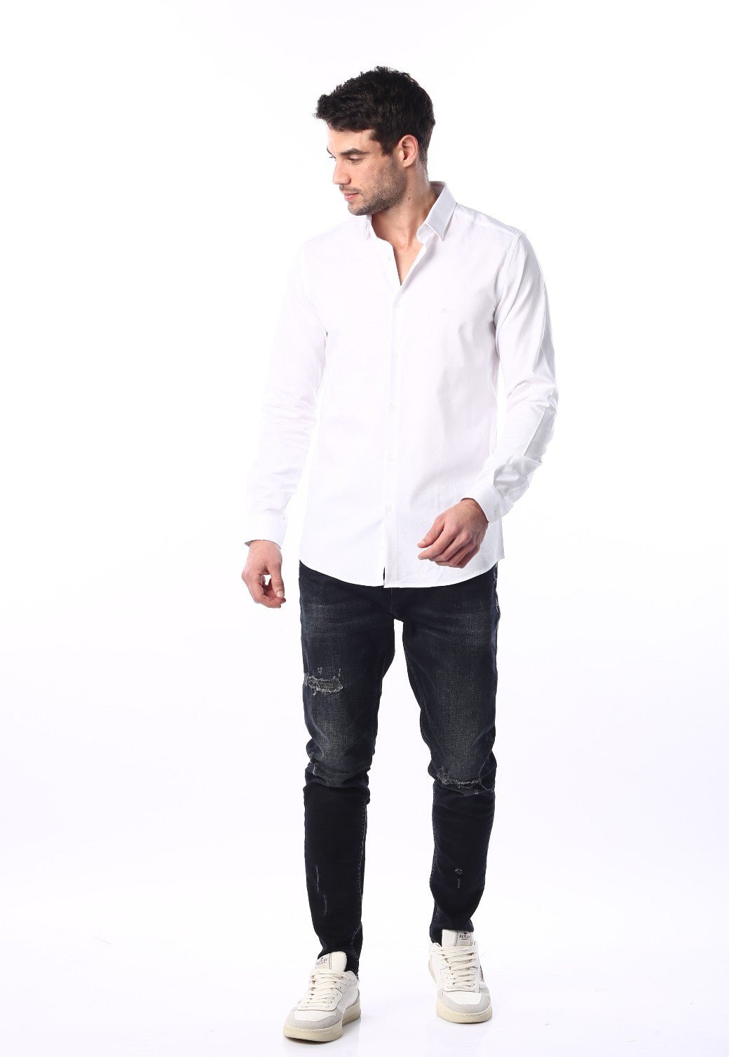 חולצה מכופתרת Oxford | גברים WHITE / L