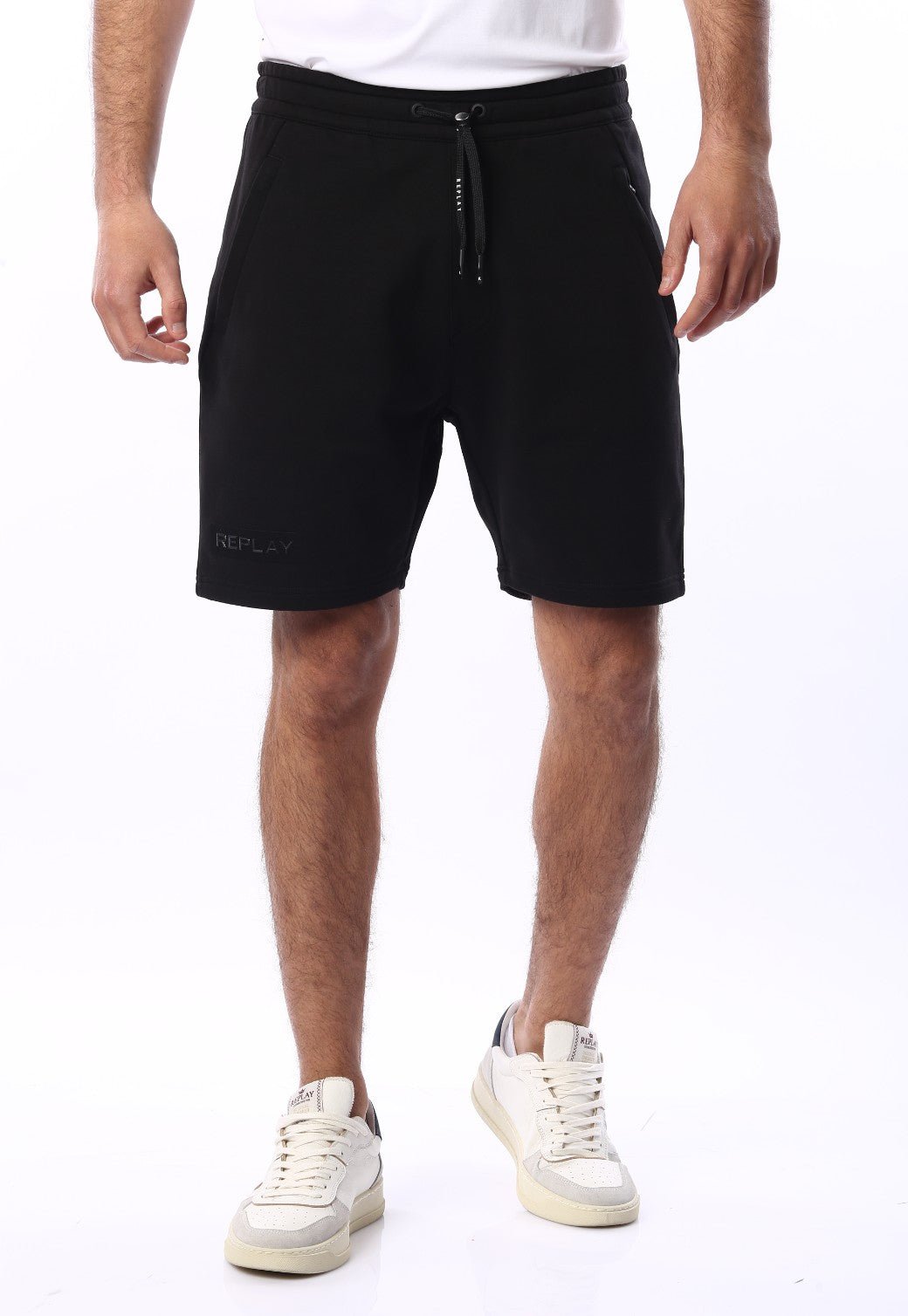 מכנסי פרנץ' טרי לוגו | גברים BLACK / L