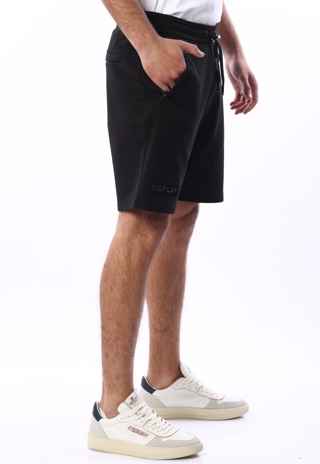 מכנסי פרנץ' טרי לוגו | גברים BLACK / L