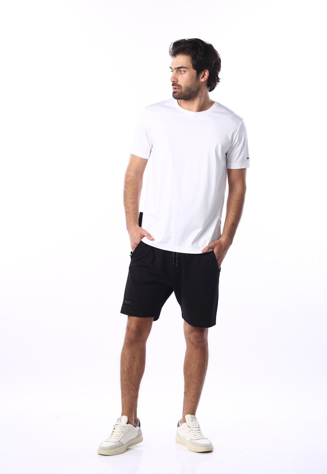 מכנסי פרנץ' טרי לוגו | גברים BLACK / L