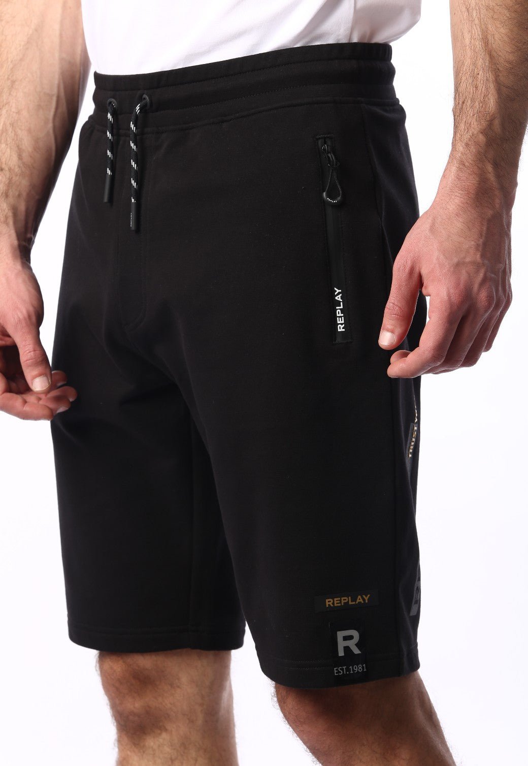 מכנסי פרנץ' טרי לוגו | גברים BLACK / L