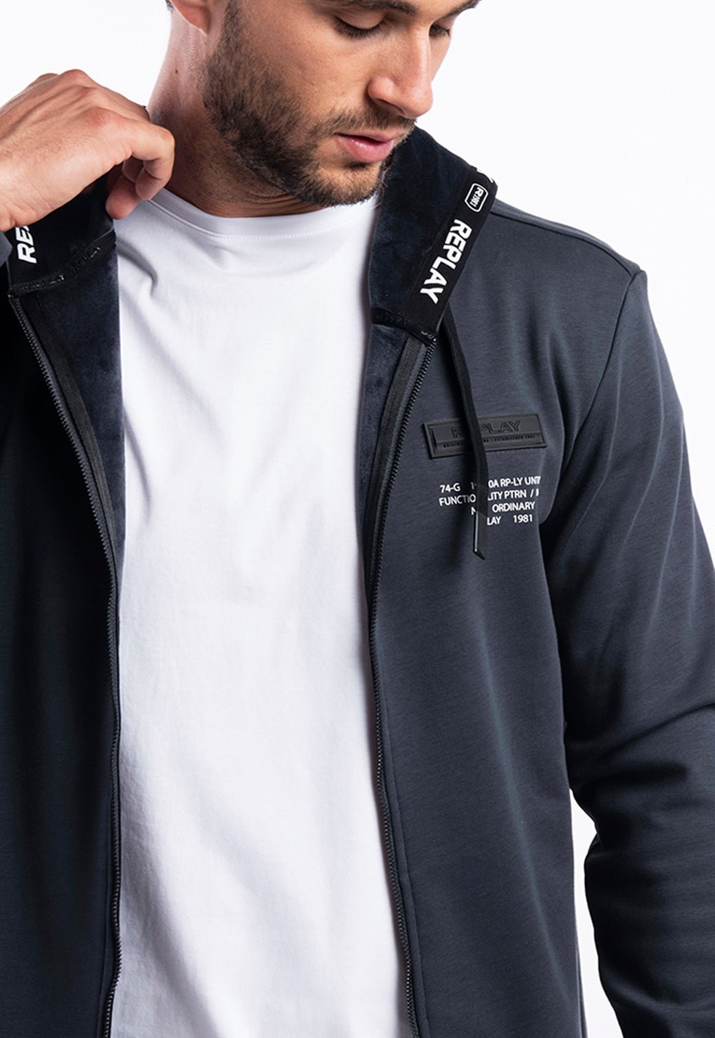 סווטשירט קפוצ׳ון | גברים BLACK / L