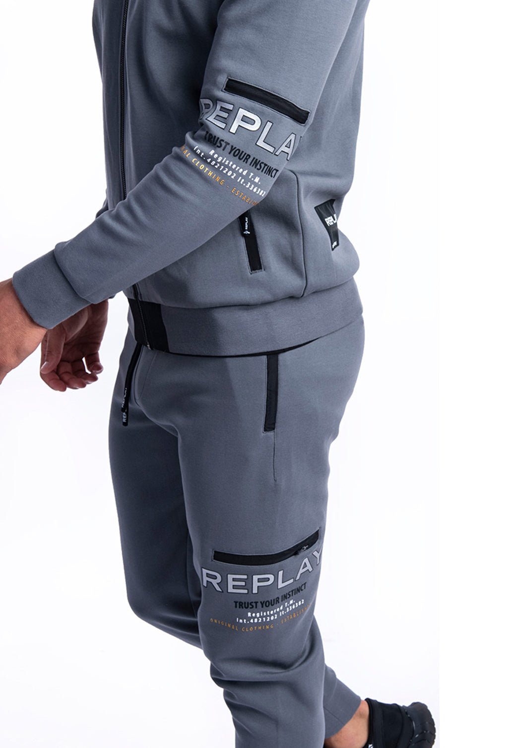 סווטשירט קפוצ׳ון מרוכסן | גברים GREY / L