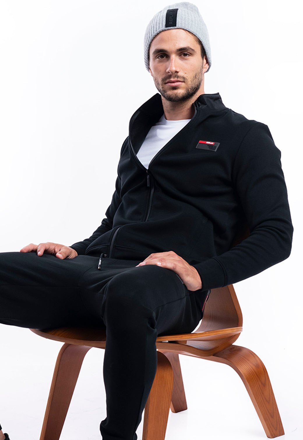 ז׳קט מרוכסן | גברים BLACK / L