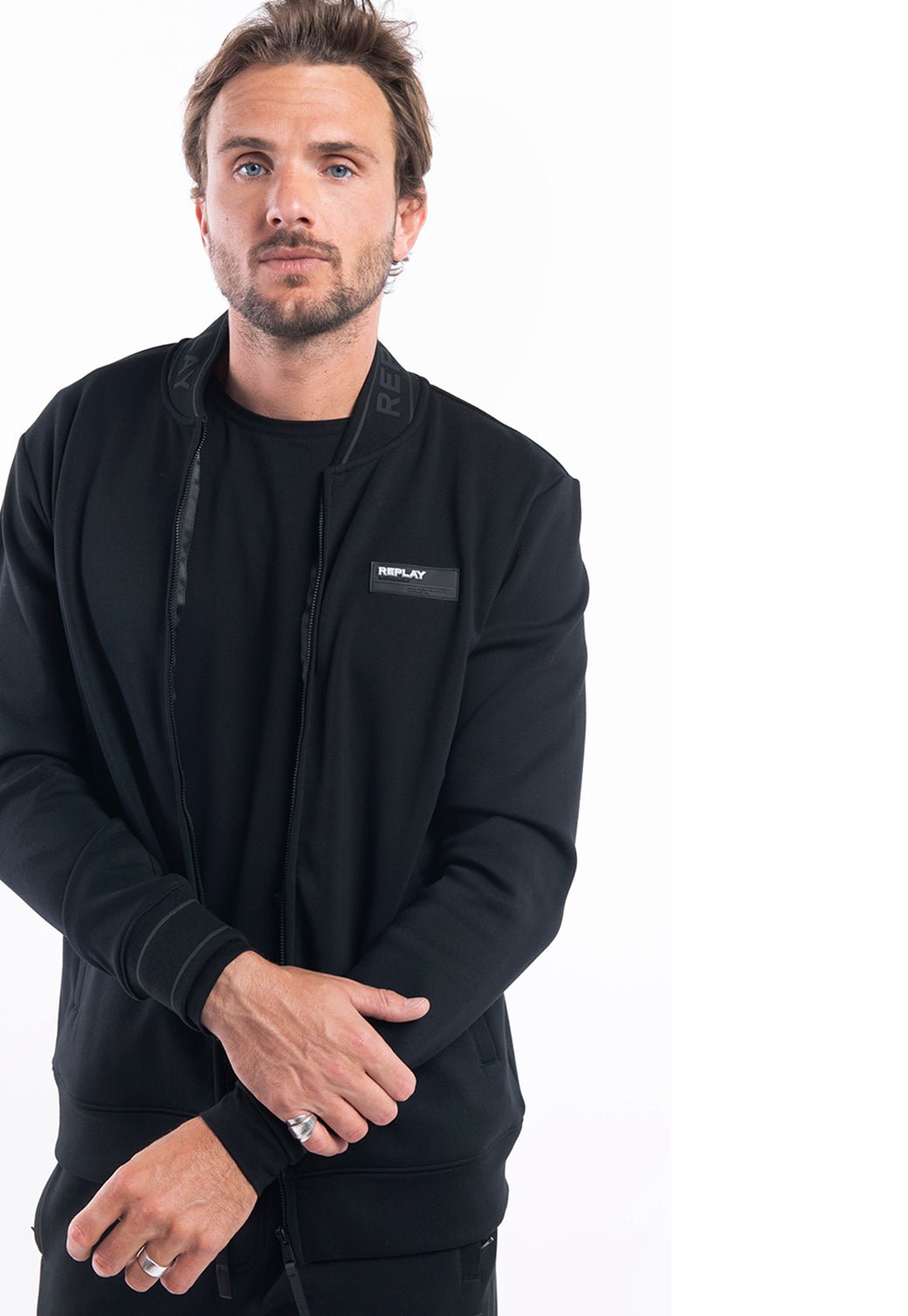 ז׳קט בומבר לוגו | גברים BLACK / L