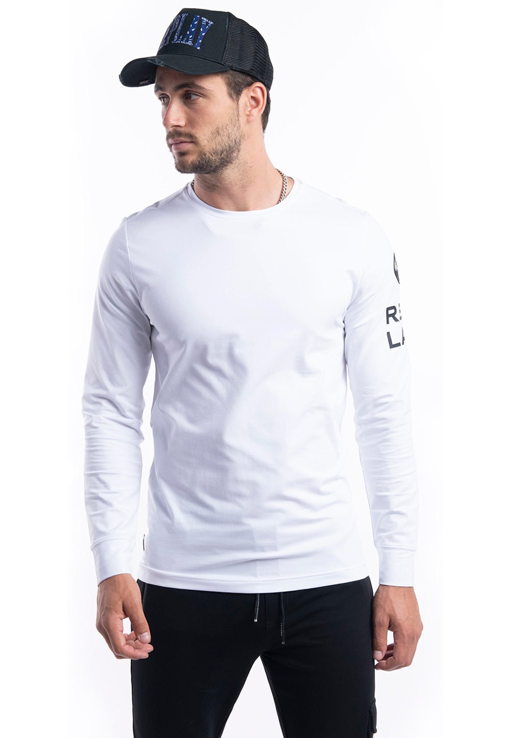 טי שירט שרוולים ארוכים | גברים BLACK / L