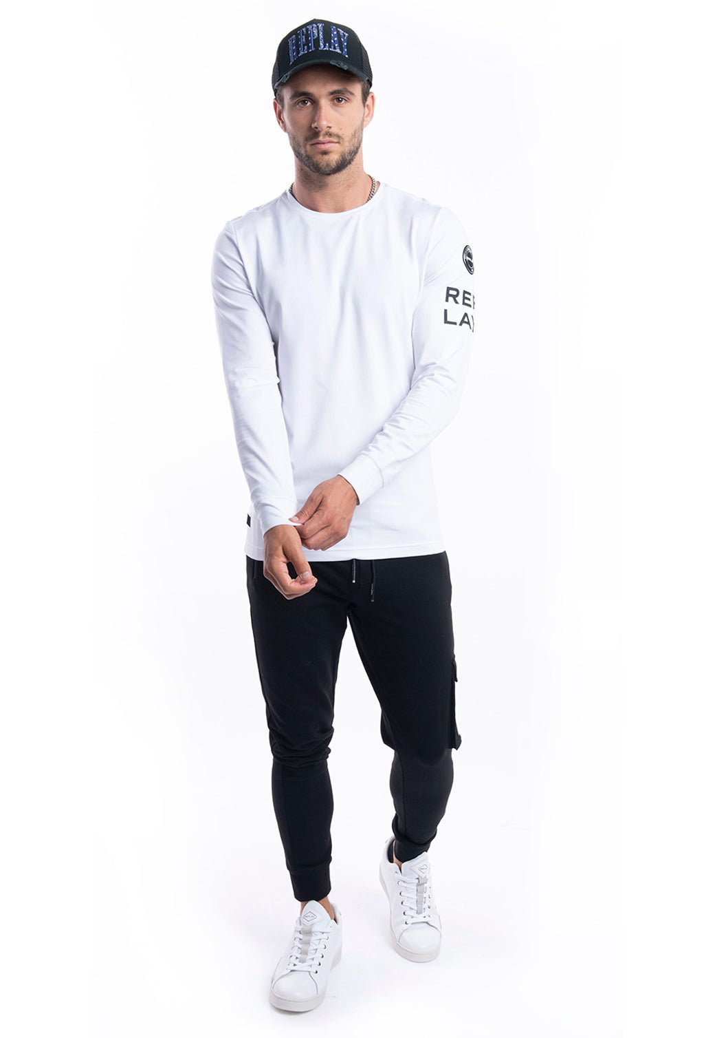 טי שירט שרוולים ארוכים | גברים BLACK / L