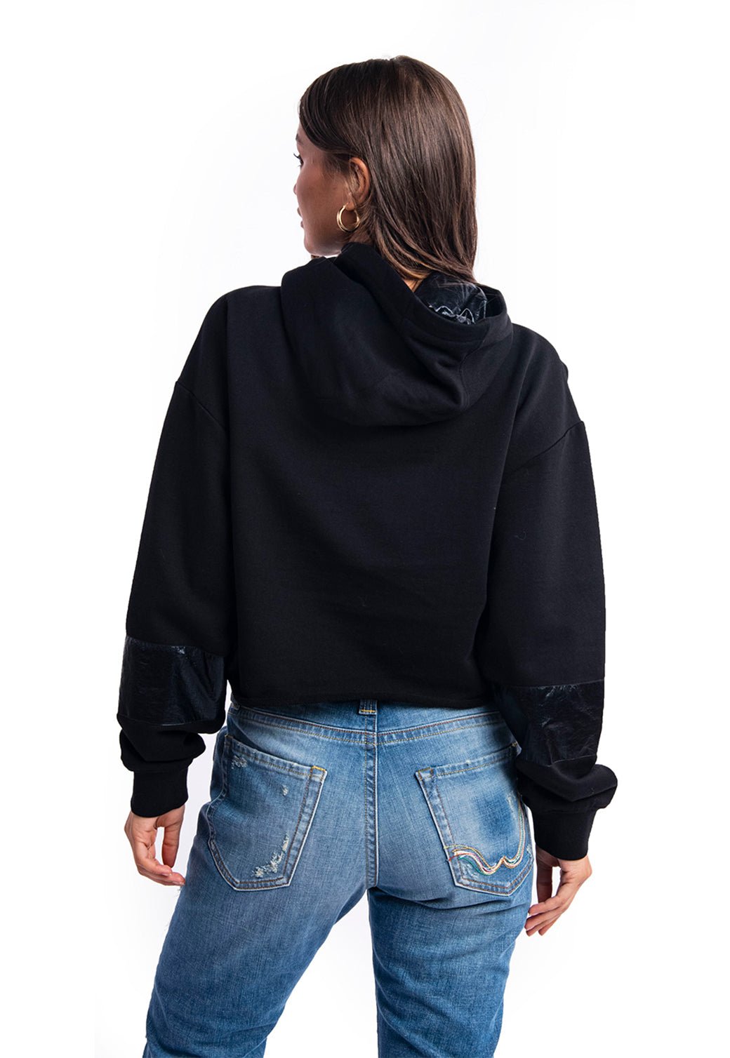 סווטשירט קרופ | נשים BLACK / S