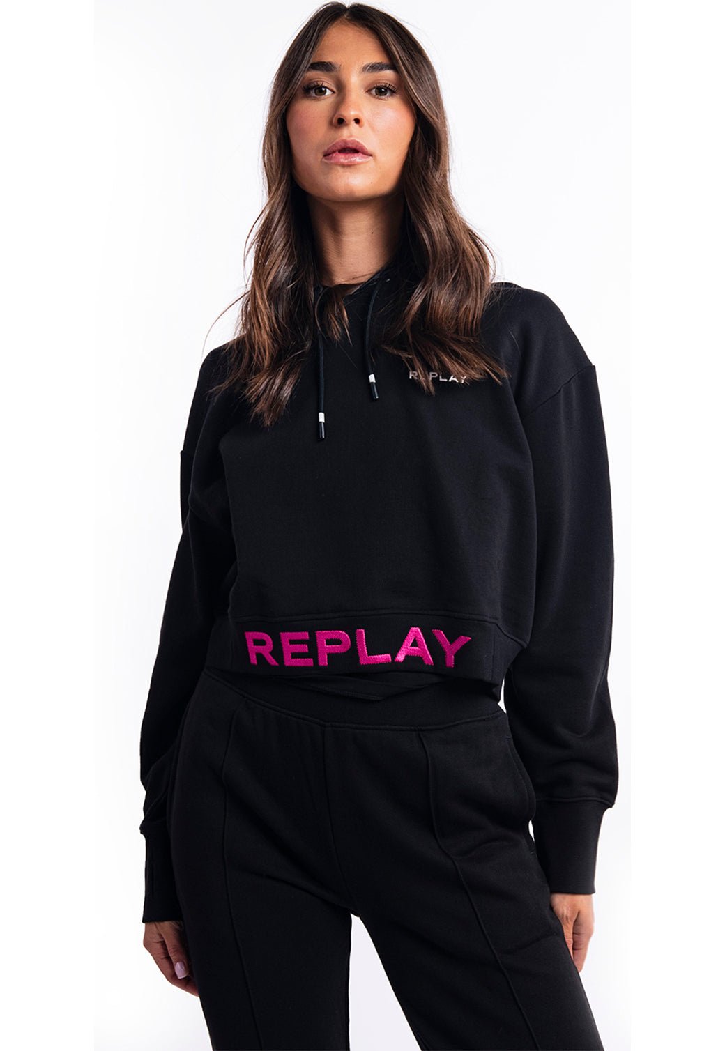 סווטשירט לוגו מותן | נשים BLACK / S