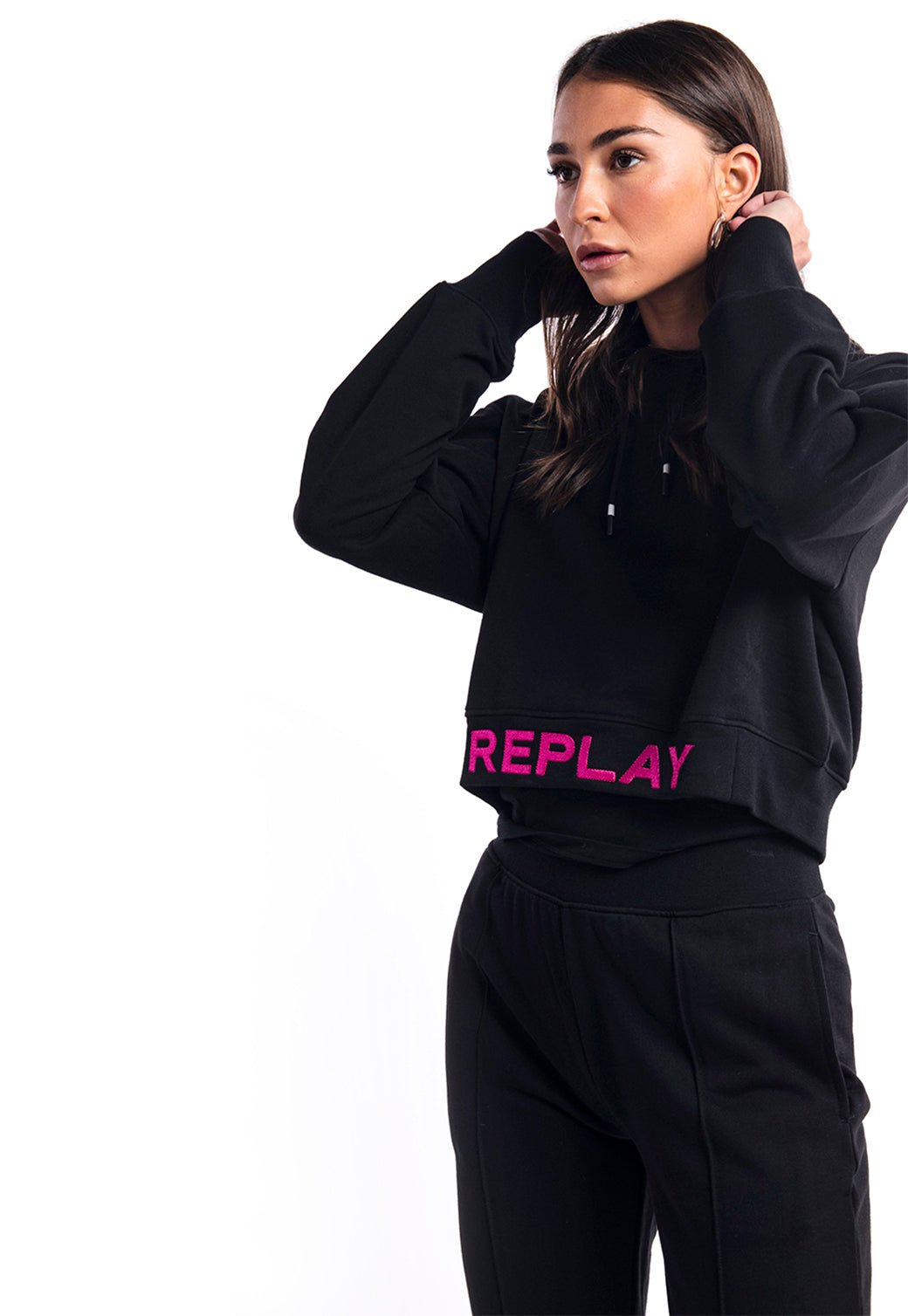 סווטשירט לוגו מותן | נשים BLACK / S