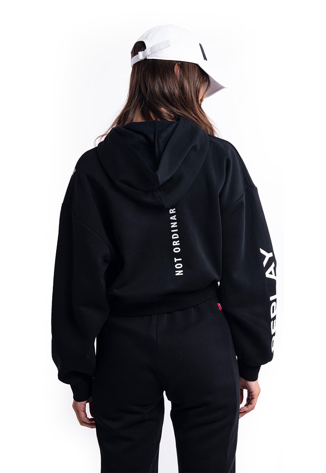 סווטשירט לוגו שרוול | נשים BLACK / S