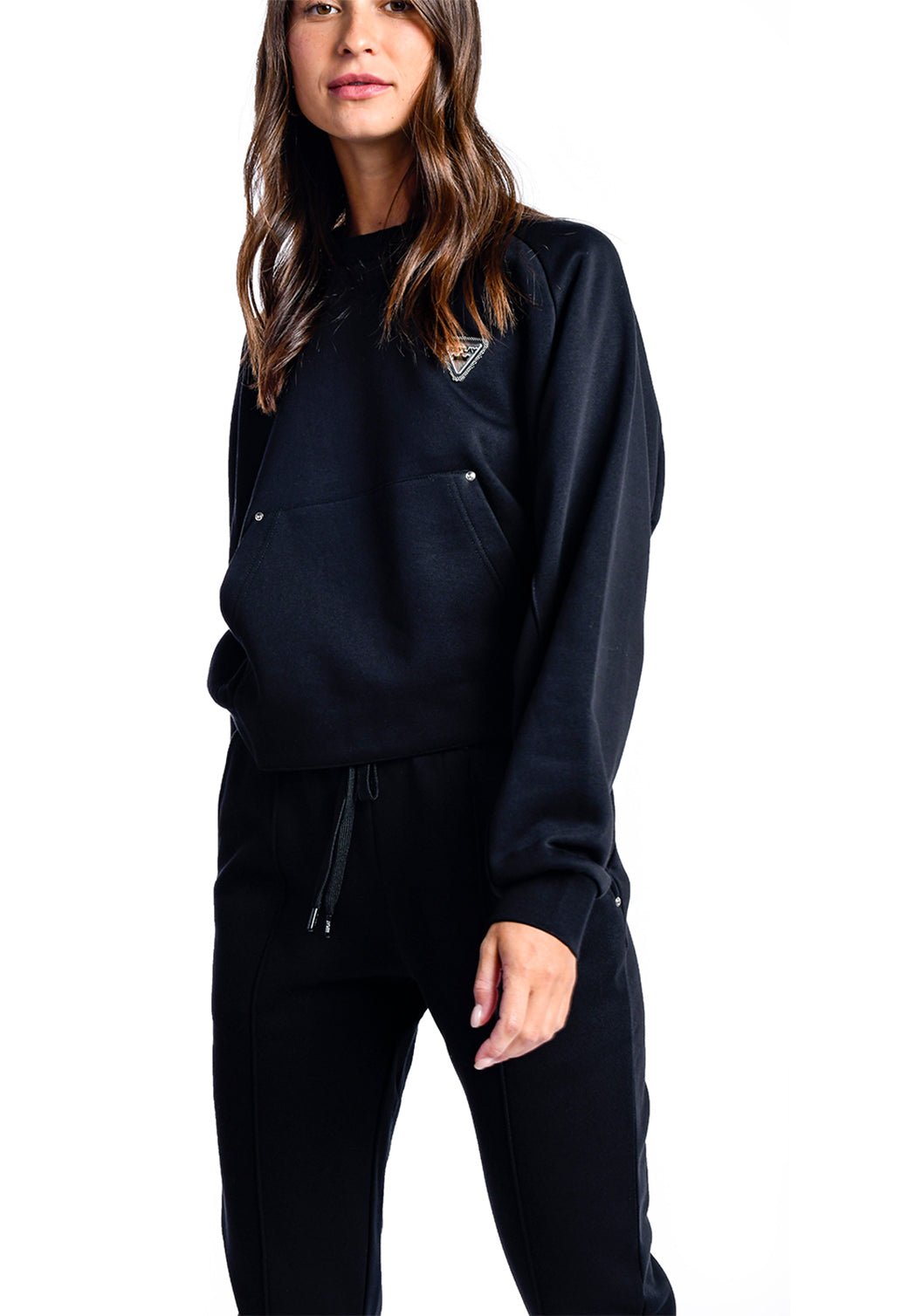 סווטשירט אמריקאי | נשים BLACK / S