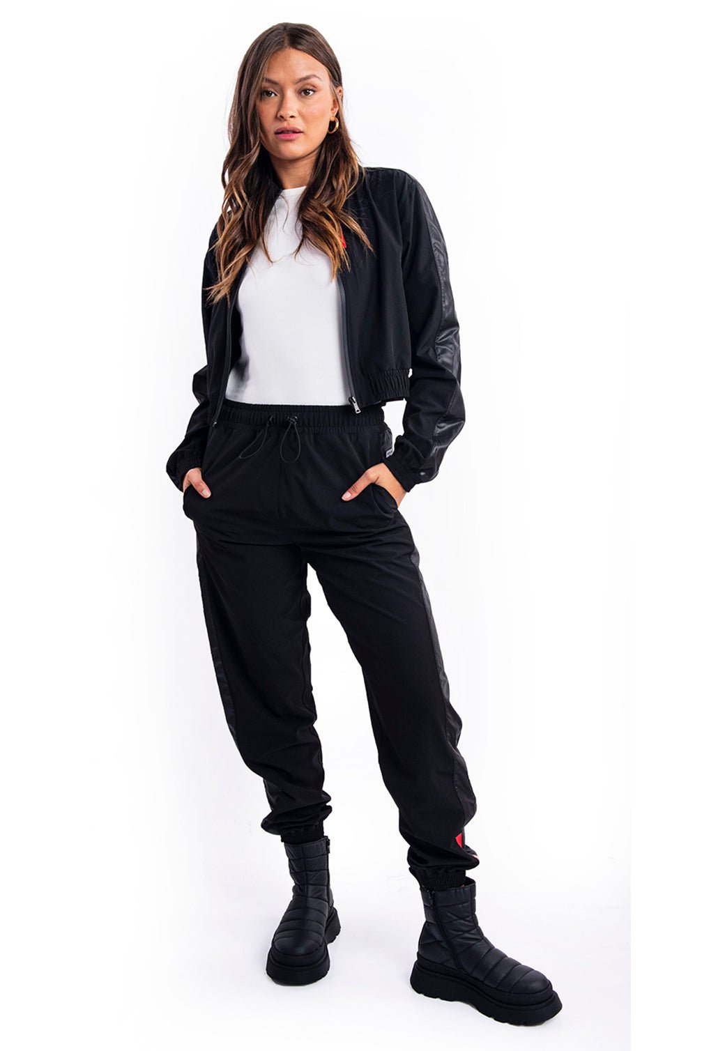 ז׳קט ניילון פיט | נשים BLACK / S