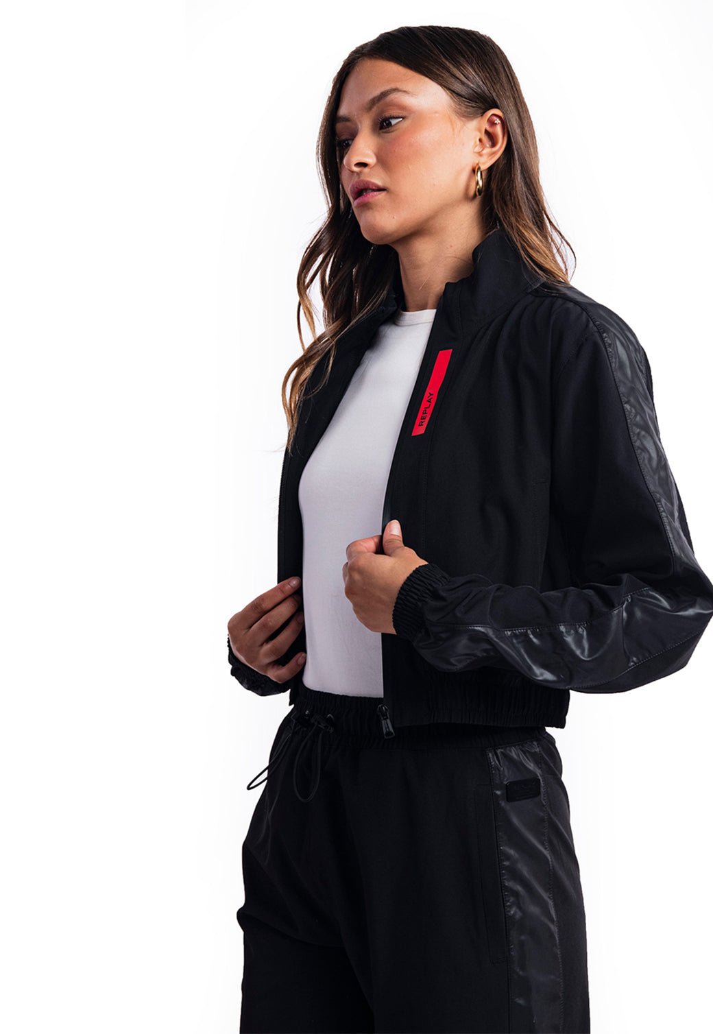 ז׳קט ניילון פיט | נשים BLACK / S