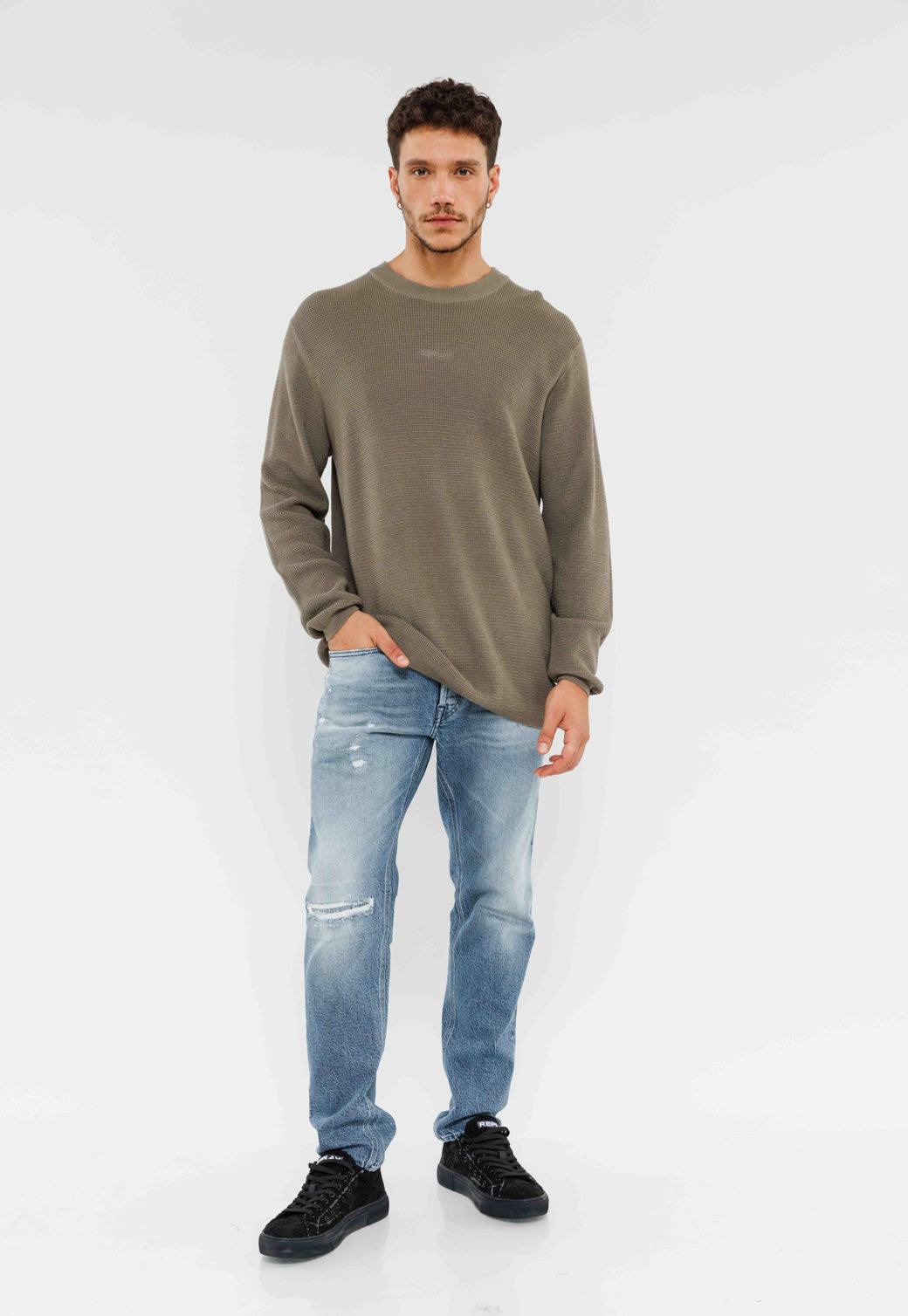 סריגים  לגברים בצבע ירוק