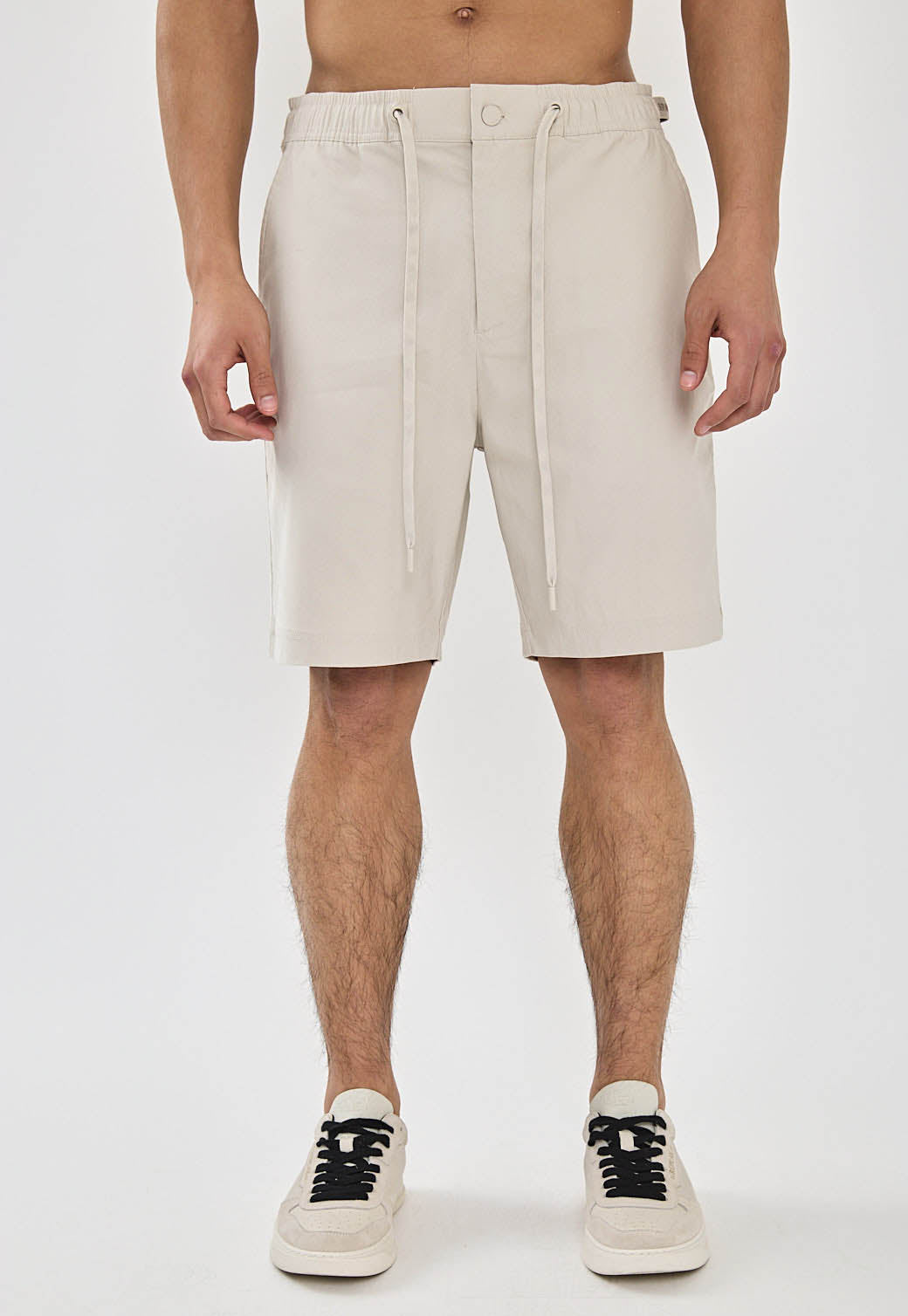 מכנסיים קצרים לגברים בצבע אבן RAYON